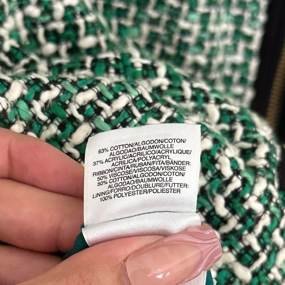 Jones New York Green and White Blazer jacket 
Size 12 - Picture 4 of 4